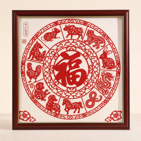 Paper-Cut Framed Zodiac Signature