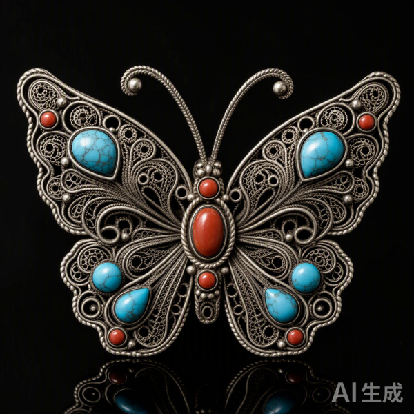 Silver Filigree Butterfly Brooch Collector Line