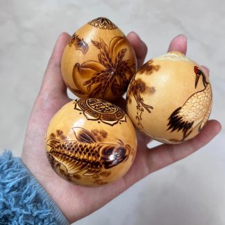 Gourd Pyrography Lamp Gallery Edition