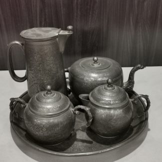 Tin Teapot with Copper Handle Gallery Edition