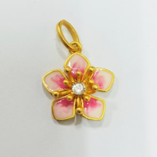 Enamel Plum Blossom Necklace Collection I