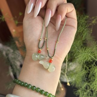 Nephrite Jade Pendant Gourd Collection I