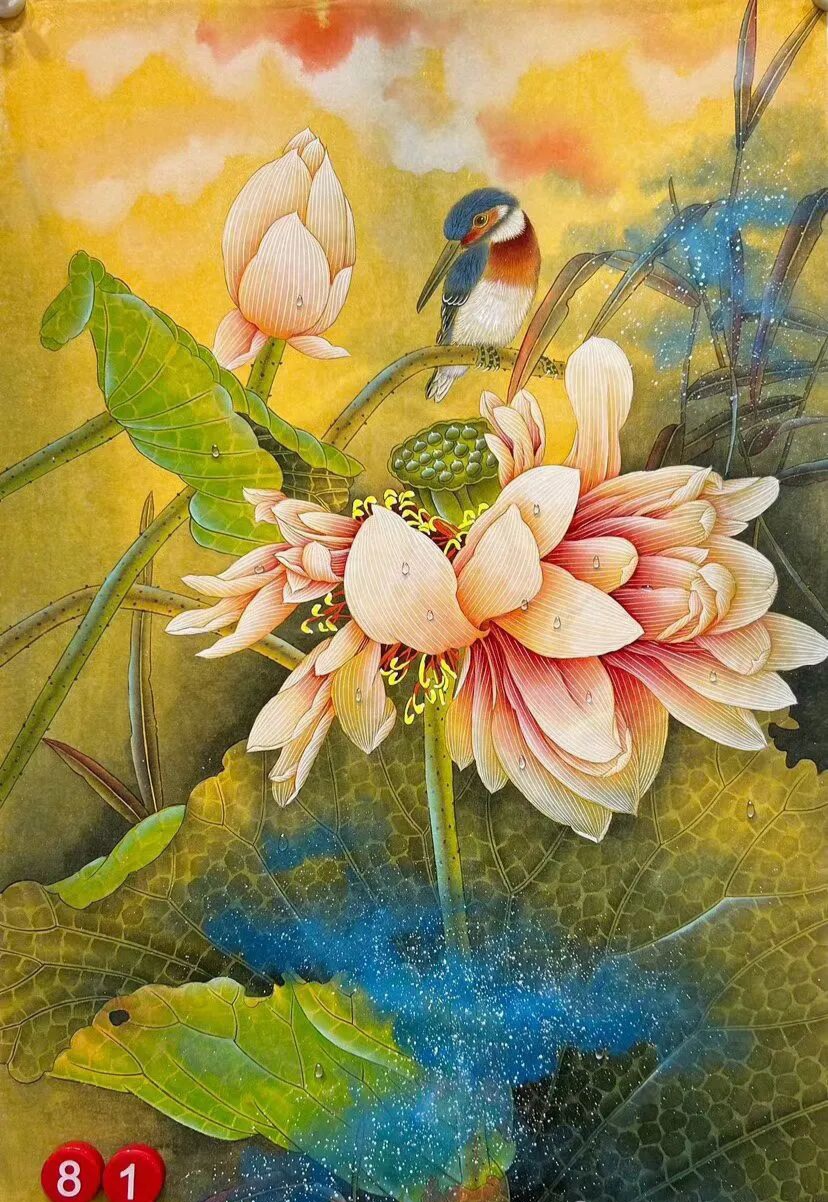 Gongbi Flower-and-Bird Painting Signature