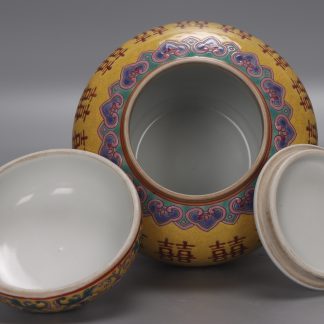 Famille Rose Tea Caddy Pair Collection I