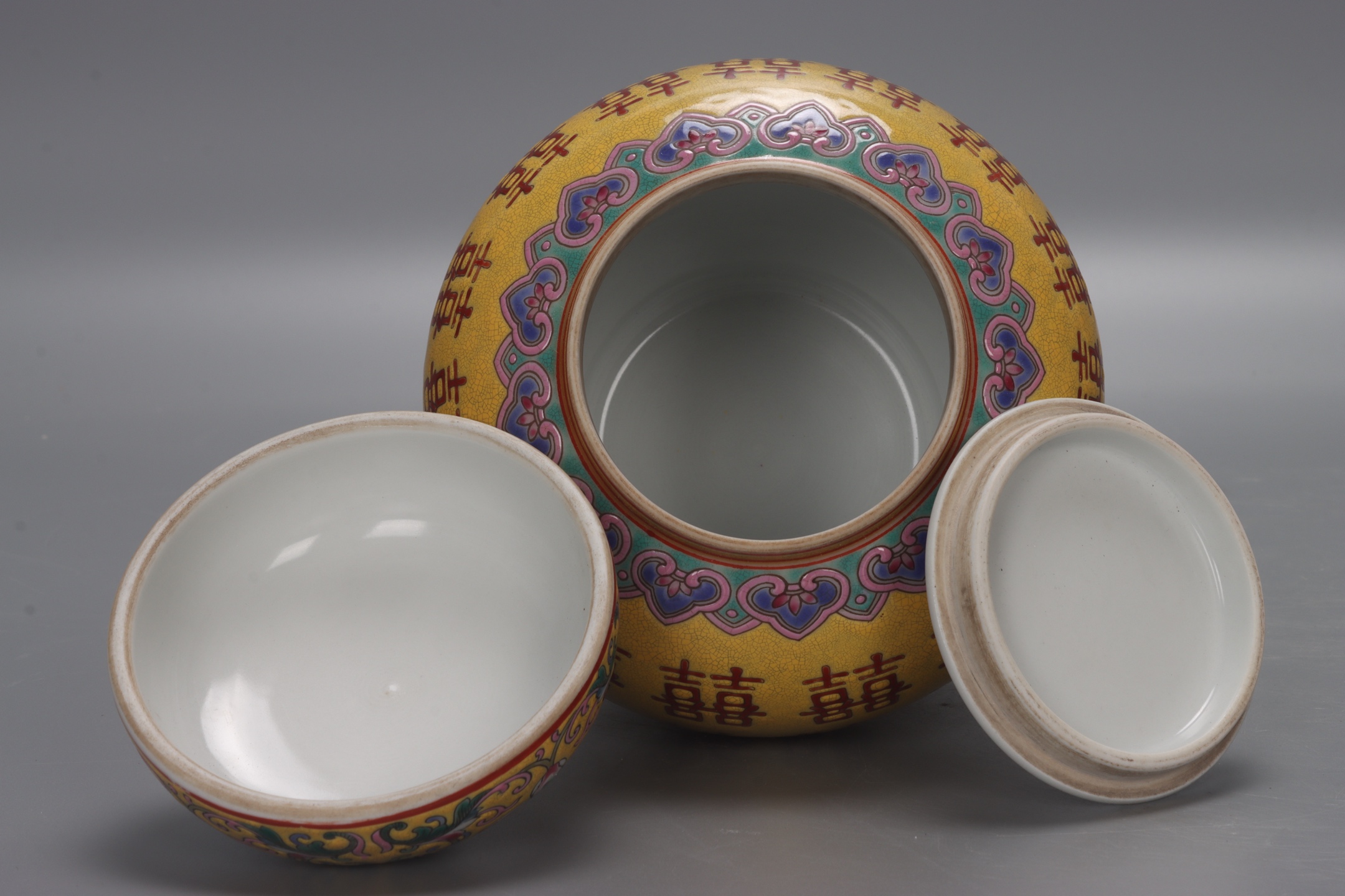 Famille Rose Tea Caddy Pair Collection I