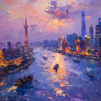 Oil Painting of Shanghai Bund Collection I