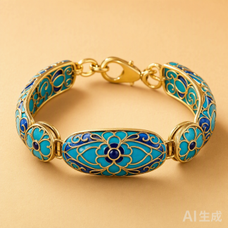 Handmade Cloisonné Enamel Bracelet