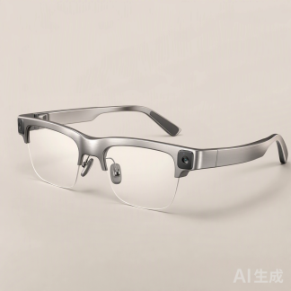 Titanium AI Smart Glasses — Silver