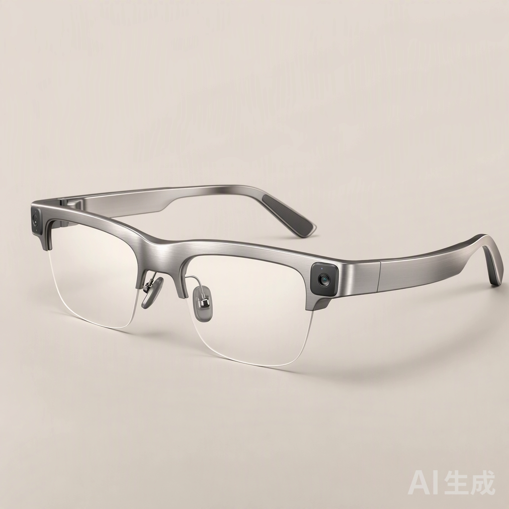 Titanium AI Smart Glasses — Silver